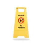 Robustt PP Material Caution No Parking Sign Board-UV Resistant,Two Side Floor Sign Board,Size - 62 X 30 cm (Pack of 1)