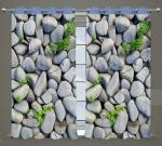 Dc Decastle 213 cm (7ft) Door Curtain (grey stones, Pack of 2)