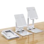 BROLAVIYA Heavy Duty Aluminum Base Foldable, Angle Height Adjustable Desktop Tablet and Mobile Stand Compatible with iPad 9th gen, iPad Mini 6 /Air/Pro,iPhone, Kindle, Switch can use at Desktop, Office, Kitchen ( White )