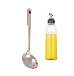 BLUE WONDER Stainless Steel Kitchen Tools Chamcha With Oil Dispenser (Multicolour, Pack of 2)