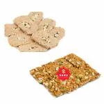 SAHU GAJAK BHANDAR Gazak and Chikkis Combo 750g ( 400g Dry Fruits Gajjak and Chiki 350g) Pack of 2