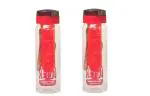 Imago Detox Fruit Infuser Multicolor Round Plastic Water Bottle 750 ml (pack of 2)
