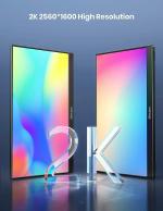 Arzopa 13.3 inch Portable Monitor 2K HDR 100% SRGB USB C HDMI Gaming External Laptop Monitor IPS Eye Care w/Smart Cover & Dual Speakers for PC Phone Mac Xbox PS5 Switch