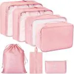 Starflyer 7 Piece Packing Cubes for Travel,lightweight Suitcase Organizer Clothes Shoes and Toiletries Bag Storage Bags - Pink