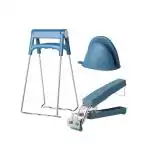 KATHIYAWADI India Stainless Steel Anti-Scald Plate Take Bowl Dish Pot Holder Bowl Carrier Clamp Picker Clip Handle & Silicon Oven Mitts Glove Combo Mitten Oven Mitt Gripper Pan Clipper Retriever Tong