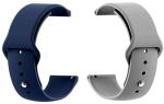 Black Lovies Blue, Grey Silicone Smart Watch Strap For Amaze Fit Gtr 2 Lite (Pack Of 2)