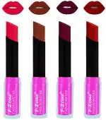 OUR BEAUTY Multicolor Rich Color Matte Lipsticks Set (Set Of 4)