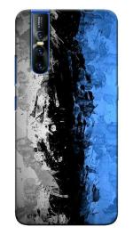 MobiEra Vivo V15 Pro Black Blue Design Plastic Hard Case Cover
