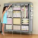 Grazia Grey Foldable Wardrobe Cabinet