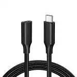 Verilux Type C Male To Female Cable(Gen 2/10Gbps)3.3Ft Usb 3.2 Type C Extension Cable 4K Video 3.3Ft,100W Charging Male To Female For Macbook Pro/Air/M1,Ipad Pro Dell Xps Surface Book,Black