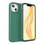 LIRAMARK Liquid Silicone Soft Back Cover Case for Apple iPhone 13 (6.1 Inch) (Pine Green)