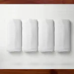 Elementary Reusable Muslin Cotton Large Square Nappies (Pack of 4) - Snowy white