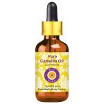 Deve Herbes Pure Camellia Oil (Camellia kissi) with Glass Dropper Natural Therapeutic Grade Cold Pressed 5ml