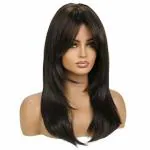 Akashkrishna Women Hair Wig Brown 24 Inches Long Straight Wig