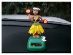 AFTERSTITCH Hawaiian Girl Car Dashboard Bobblehead Toys Cute Emoji Hula Hawaii Solar Dolls Funny Smiley Face Springs Dancing Idols Accessories Home Decorations Multicolour (Hawaii Girl Doll)