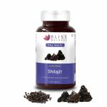 Bliss Welness Pure Himalayan Shilajit Extract | Shuddh Shilajeet 1000mg | Enhanced Stamina Power Strength Vitality Vigor & Endurance Performance Booster Ayurvedic Herbal Supplement - 60 Vegetarian Tablets