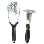 iLife Stainless Steel 2 in 1 Tomato Vegetable Masher Cum Turner Spatula with Horizontal Slotted