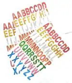 REDGE Self Adhesive Alphabet Letters Small Size Sticker for School Project and Craft Work Pack of 3 Multicolor