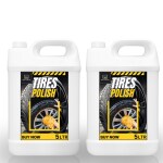 BLISS & BLUSH tyre polish 10Liter for all Surfaces Car, Bike, Vinyl, Dashboard, Tyre, Rubber, Plastic, Leather