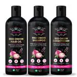 Esawood Red Onion Hair Oil , Red Onion Shampoo and Red Onion Conditioner (Pack Of 3)