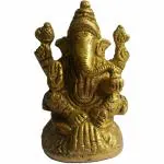 ORAMSA Brass Ganesh Idol Brass Ganpati Bappa Brass Ganesha Murti Brass Ganesh ji Murti Brass Statue