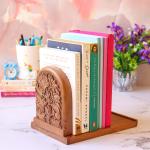 Mecraaz Extendable Handcarved Wood Bookcase