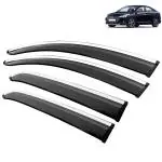 Kingsway Car Wind Deflectors Rain Guard Window Visor for Hyundai Verna 2020, 2021, 2022, 2023, 2024, 2025 Model, Car Door Visor with SS Lining Online India, Car Sun Shades