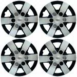 PRIGAN Tavera Silver Black 15 Inch Wheel Cover (Bolt Fitting) Wheel Cap for Tavera (Set of 4 Pcs) Model- Tavera Silver Black 15