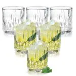 Treo by Milton Steps Transparent Juice Glass Tumbler,230 ml (pack of 6)