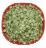 Goonmala Crackle glass crystal beads for bracelet, rakhi, Jewellery making 8mm Green, 100 pc