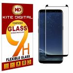 KITE DIGITAL SAMSUNG S8 FULL GLUE BLACK 5D Premium Tempered Glass Screen Protector Slim 9H Hard 2.5D