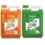 Fivanta Long-Lasting Refreshing Multipurpose Cleaners Liquid Gel 10L (Neem 5L + Orange 5L)