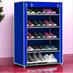 CMerchants 5 Layer Blue DIY Collapsible shoe stand