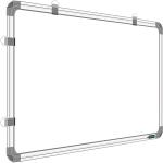 SHELFKING Non Magnetic 1.5X2 Feets, Double Sided Writing White board & Chalkboard, Pack of 1 Board Whiteboards (White, Green)