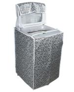 Classic Top Load Washing Machine Cover Suitable for Haier 6 kg, 6.2 Kg, 6.5 Kg | 46 Cms X 53 Cms X 85 Cms | Black & Grey