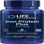 Life Extension Iron Protein Plus 300 mg, 100 vegetarian capsules