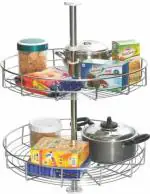 LeAves Stainless Steel Nickel Modular Kitchen Corner Storage