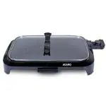 AGARO 1600W, Barbeque Non-Stick Electric Griller with Toughened Glass Lid, BBQ Grill, Black