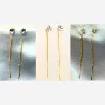 SHEELOVES Multi Stone and Designed Earrings Combo Set For Women's and Girls's | Color Golden | Pack of 3