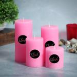 Floish Decor Premium Scented Pillar Candles Set | Pillar Candles | Scented Candles for Home Decor | Scented Candles Gift Set (Rose, Set of 4 Pcs)