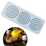 BAKEMO Silicone Garnishing Mold| Silicone Spiral Disc Design Hollow Mold for Sugar Craft Cake Decoration Cupcake Chocolate Top 3D Baking Stencils Cake Printing Hollow Garnishing Mould pack of 1