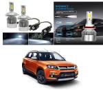 Feelitson White Car C6 H4 Compact Design 36W/3800Lm Led Headlight For Maruti Suzuki Vitara Brezza (Pack Of 2)