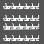 Cossimo Stainless Steel Ckh-04 High Grade Kaju-Hook Type 6 Pin Wall Hanger (Pack Of 4)