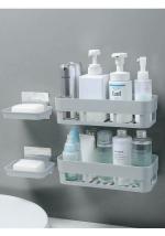 Pinsu Bathroom Accessories, Bathroom Rack, Bathroom Shelf Organizer, Wall Mounted Shelf, Bathroom Hardware And Accessories, Storage Racks (2 Soap / 2 Bath Shelf)