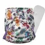 Tushions Robby Newborn Pocket Diaper with Dry Feel Insert (0 - 3 Months)