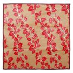 Kuber Industries Gold, Maroon Polyvinyl Chloride Leaf Design Reversible Food Mat Mattress Protector Bed Server