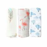 ELEMENTARY - basics redefined (Pack of 3) Super-Soft Organic Cotton Muslin Swaddle Blanket/Swaddle wrap for New Born; Baby Shower Gift Set (Multicolour, 112 x 112 cm)