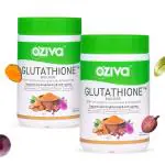 OZiva Glutathione Builder (with Vitamin C, ALA, Skin Vitamins & Selenium) for Skin Brightening, Pack of 2