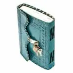 pranjals house Blue Leather Handmade Diary 100 Pages