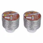 Freshee 50 pcs Aluminum Silver Foil Disposable Baking Moulds, Muffin Cup Container, Cake Moulds